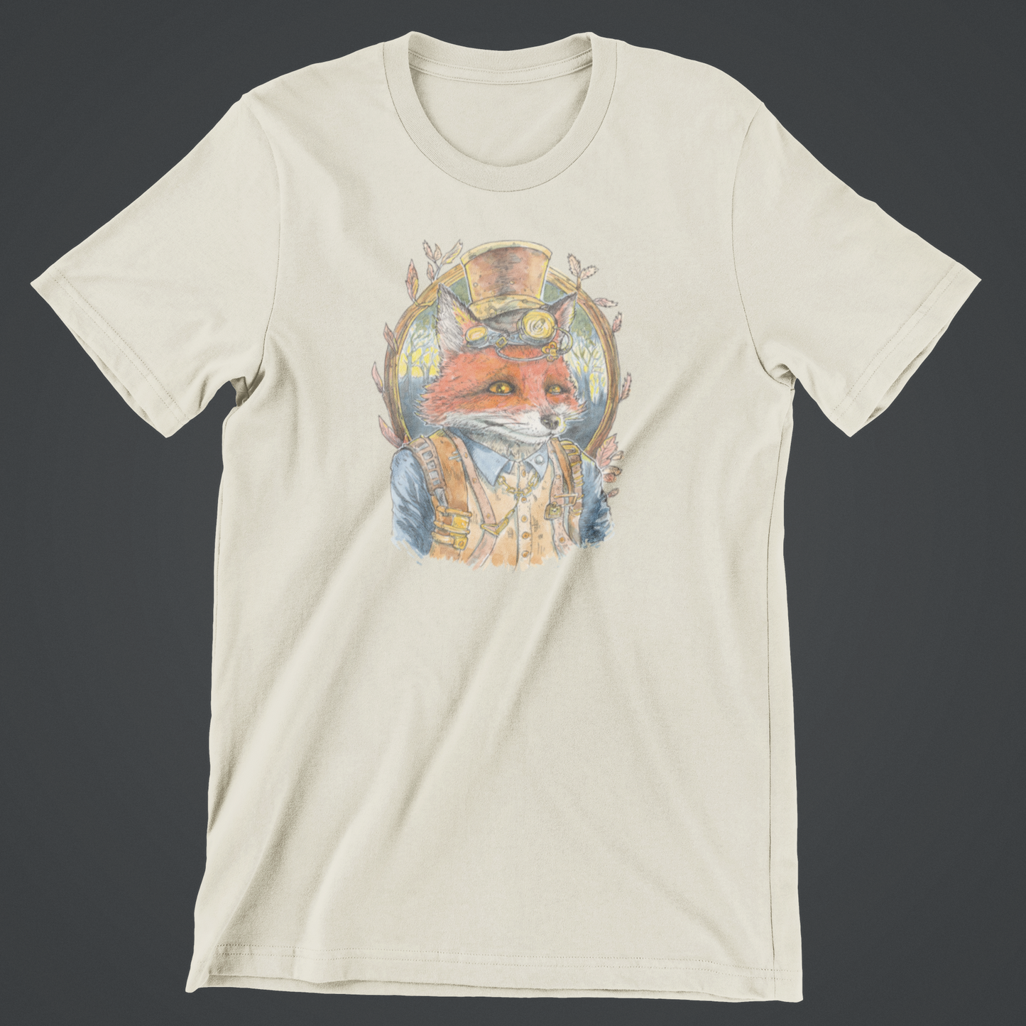 Steampunk Red Fox T-Shirt Design