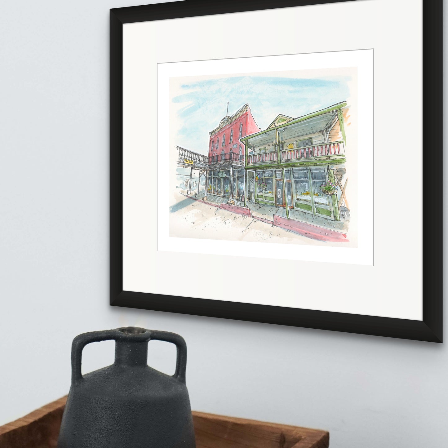 Eureka Springs Street Scene - Signed Open Edition Print by Robert R Norman