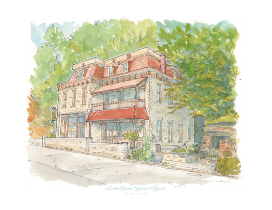 History Museum of Eureka Springs Arkansas - Signed Open Edition Print by Robert R Norman