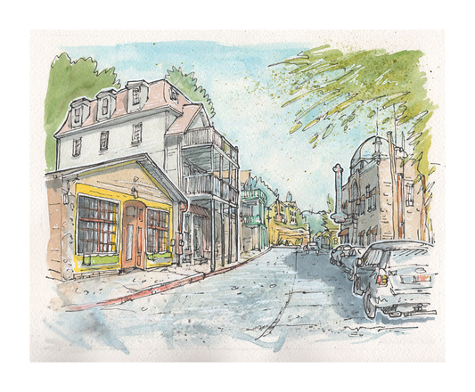 Mitchell's folly Spring Street, Eureka springs - Signed Open Edition Print by Robert R Norman
