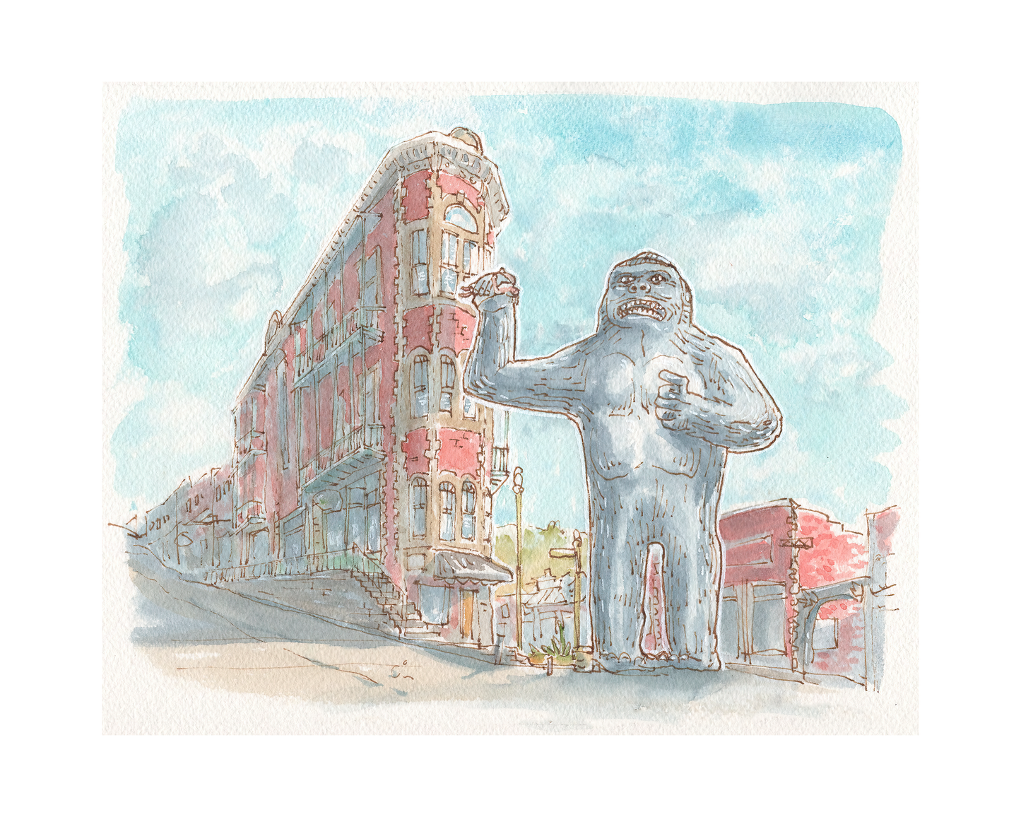 Kong and Her - Open Edition Print by Robert R Norman