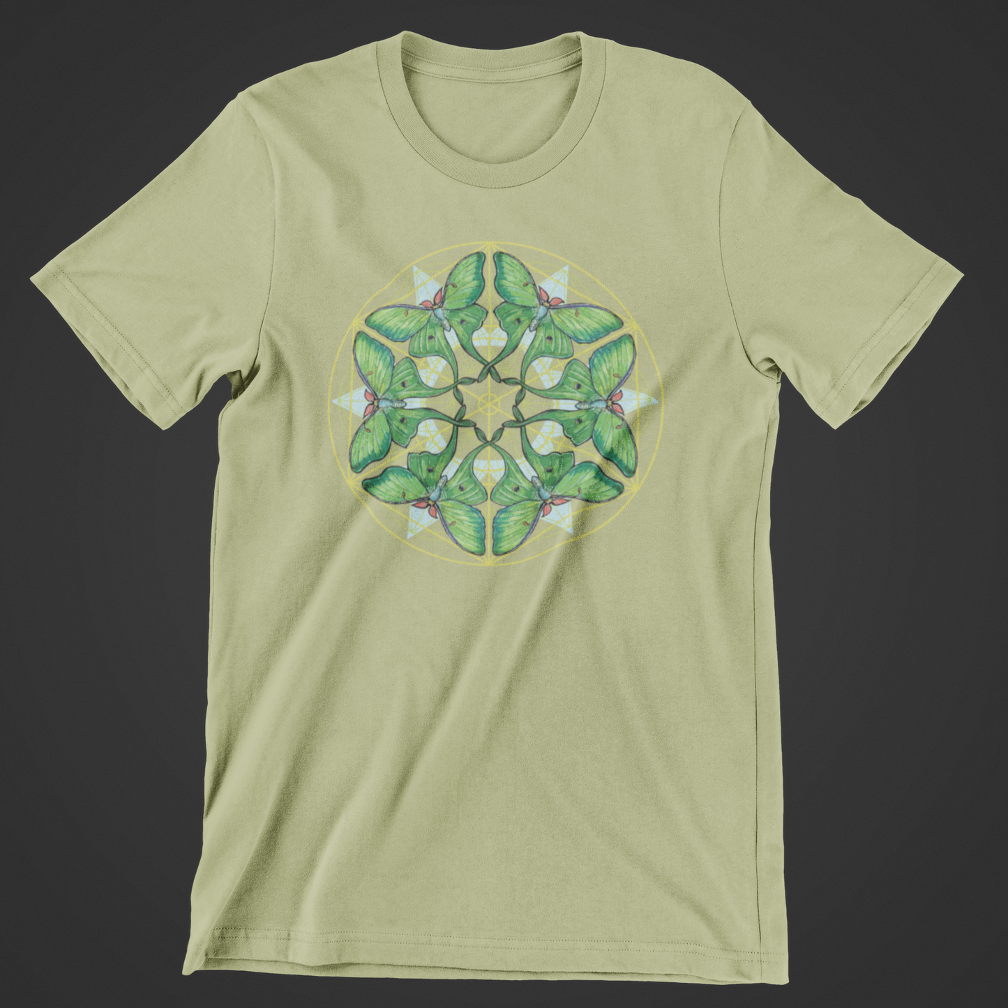 Luna Moth Mandala design t-shirt
