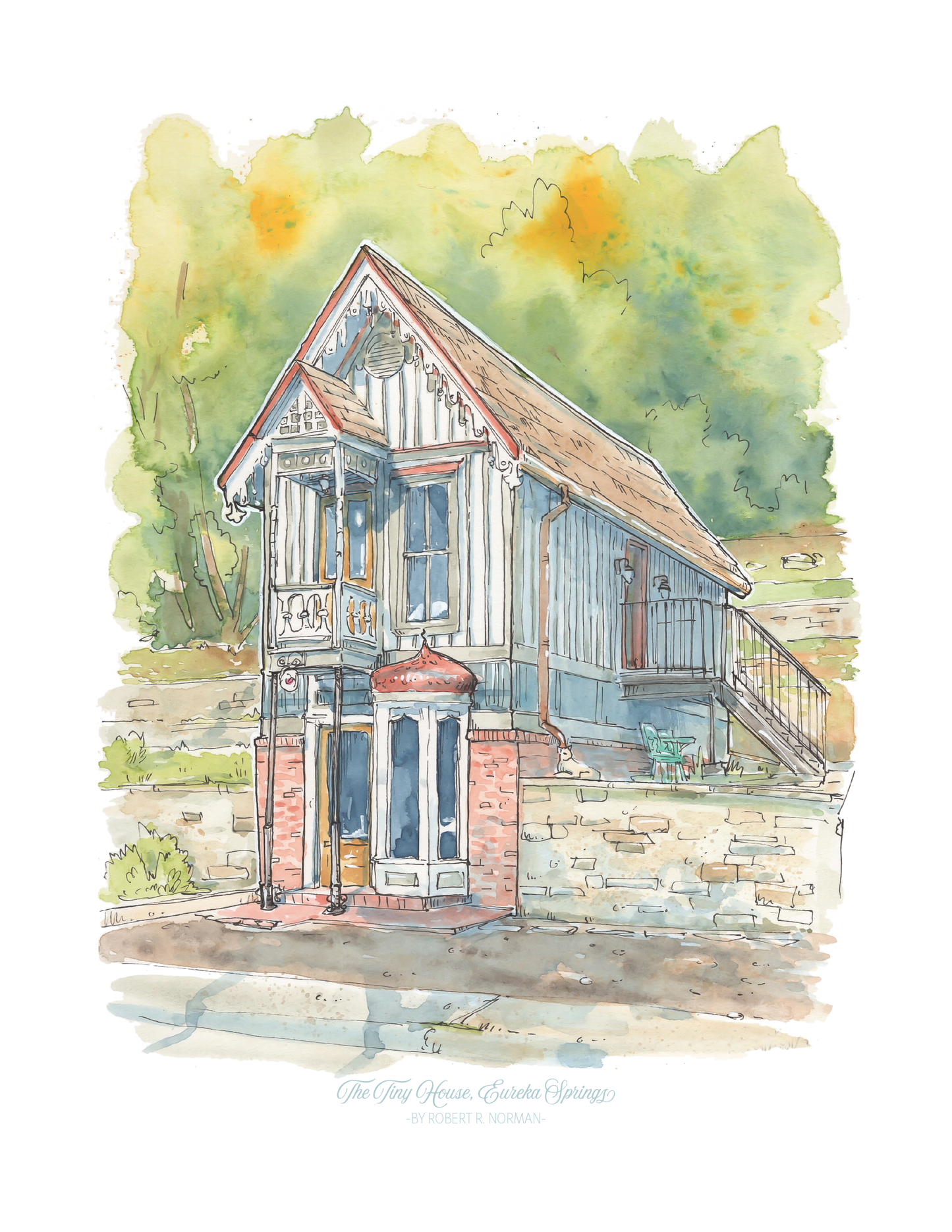 The Tiny House Of Eureka Springs Open Edition Archival Print