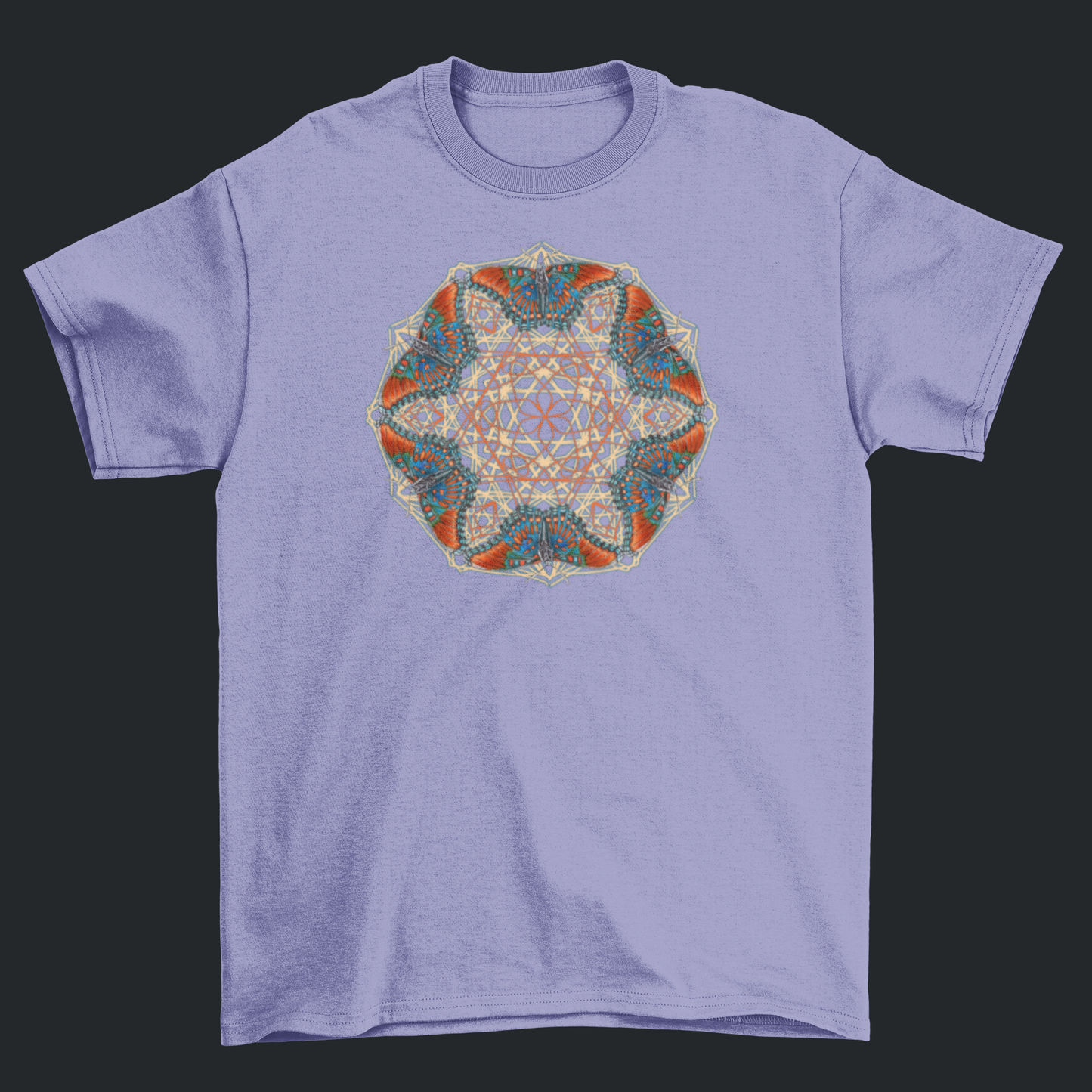 Red Spotted Purple Butterfly Mandala T-Shirt